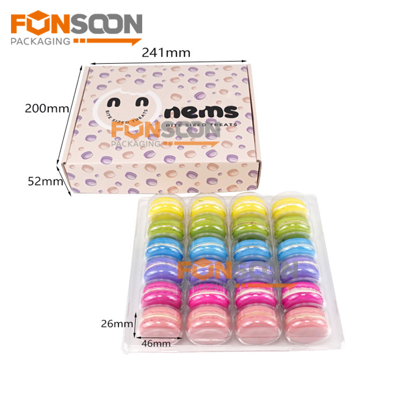 24 macaron corrugated cardboard box with inserts 24 macaron corrugated cardboard box with inserts