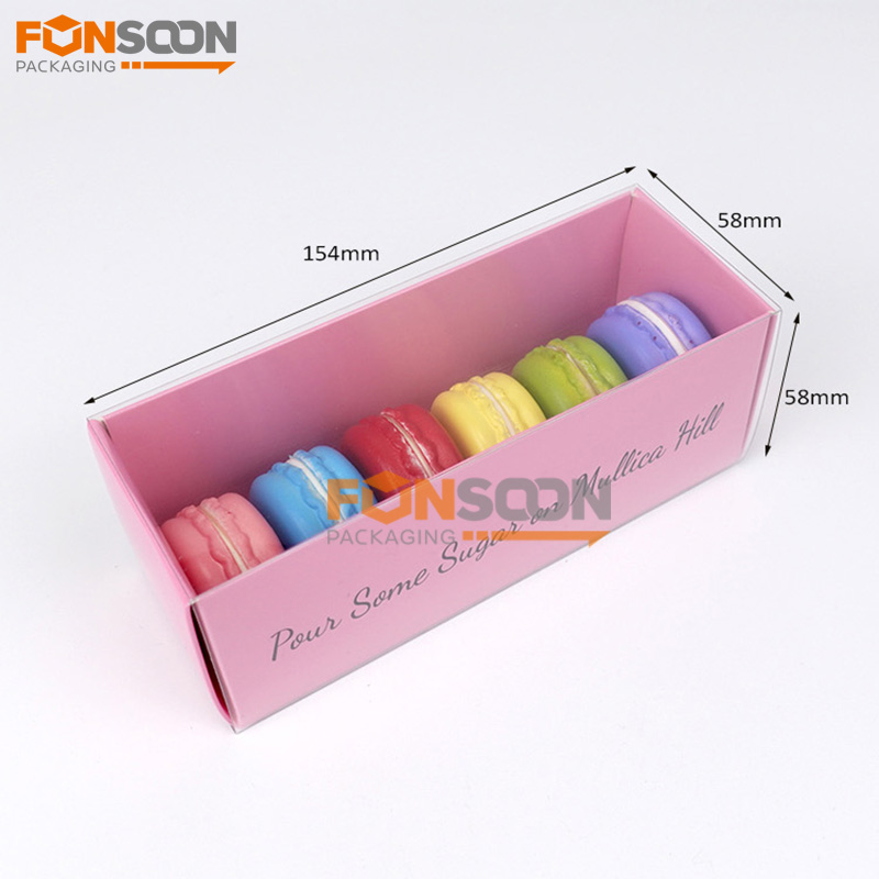 6 packs paper macaron drawer box With Vie Window