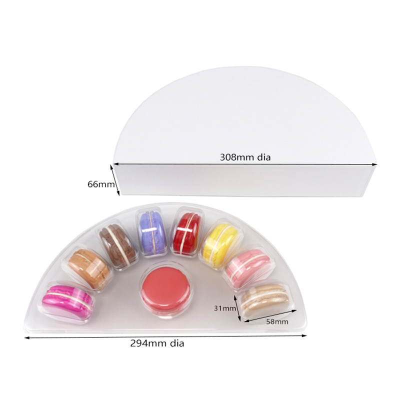 Semicircle Shaped cardboard Christmas macaron box