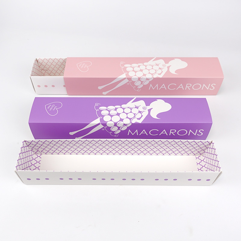 food grade paper 12 macarons drawer box