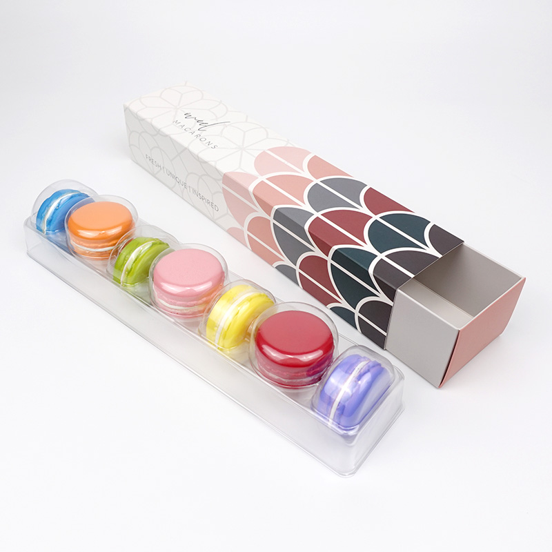 7 macaron paper drawer box with inserts