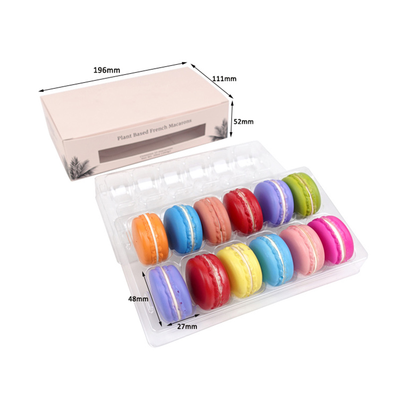 12 macarons paper packaging box with insert