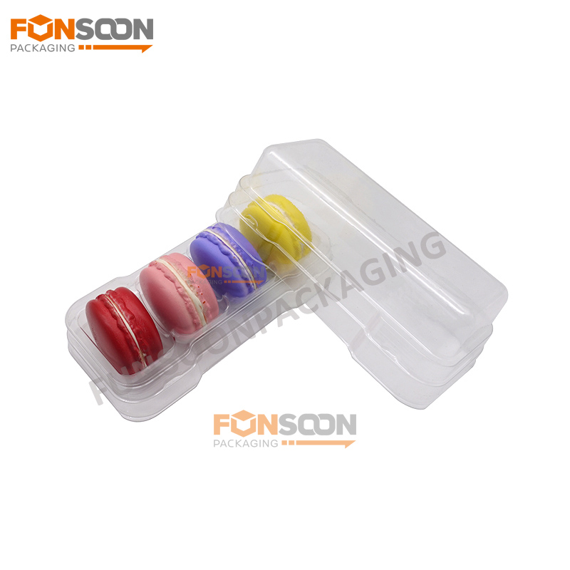 4 macarons clear blister tray