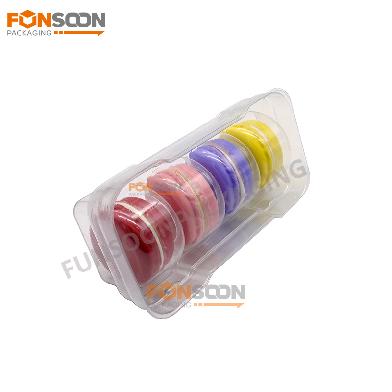 4 macarons clear blister tray