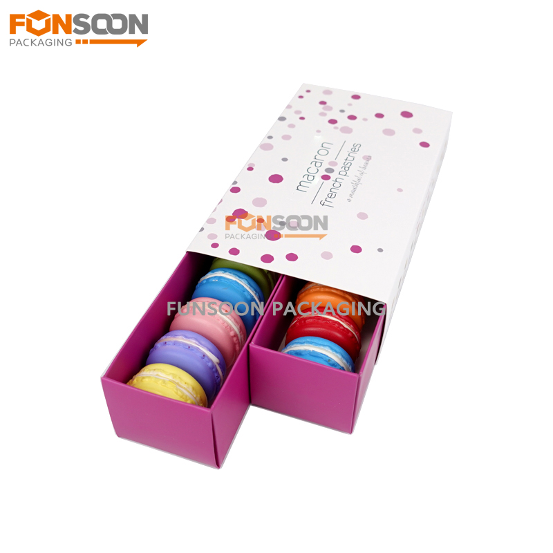 12 macarons Paper drawer box