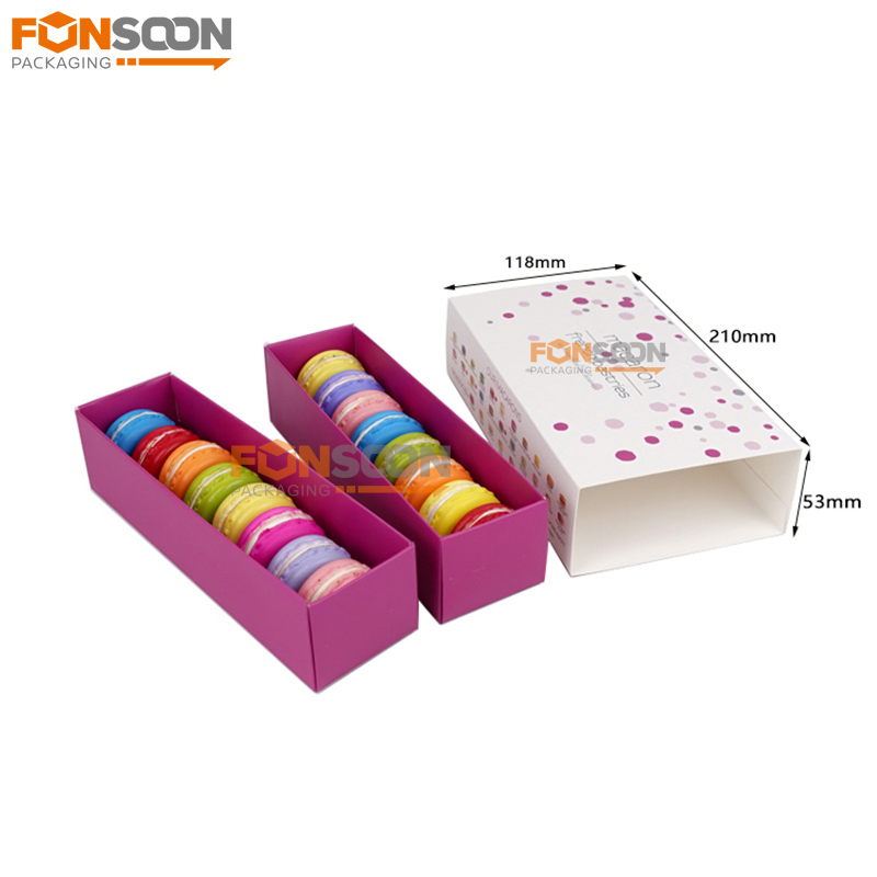 12 macarons Paper drawer box