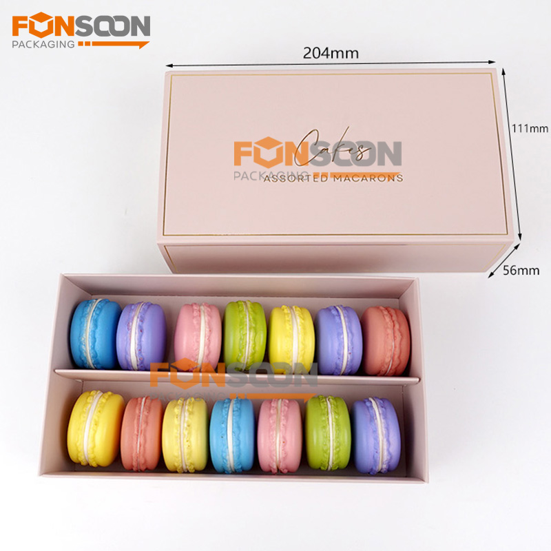 14 macarons Paper drawer box
