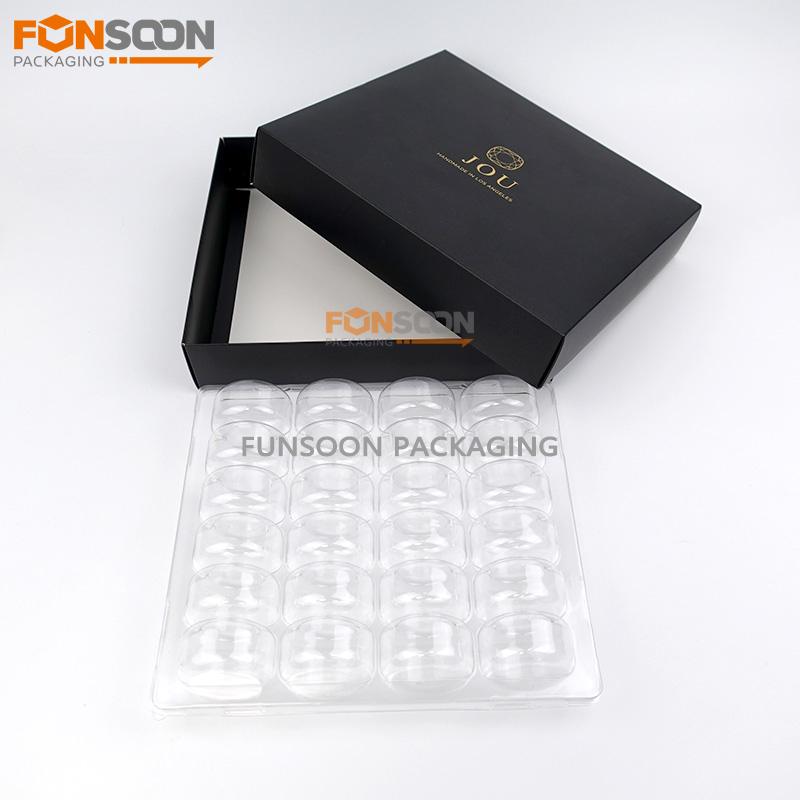 24 macaron paper gift box with insert trays