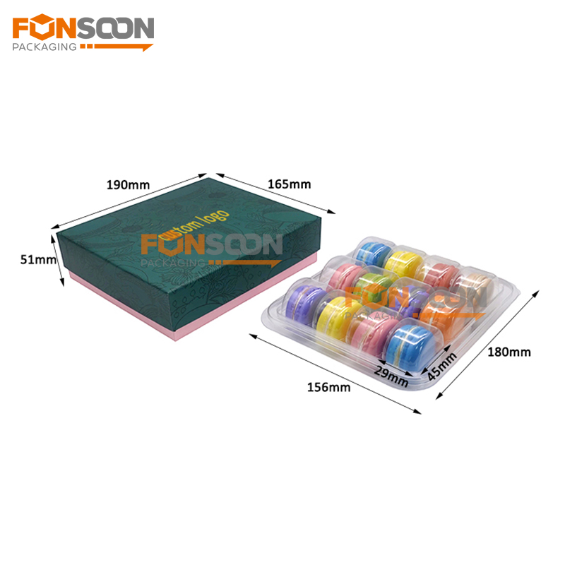 12 macaron luxury paper gift box with insert