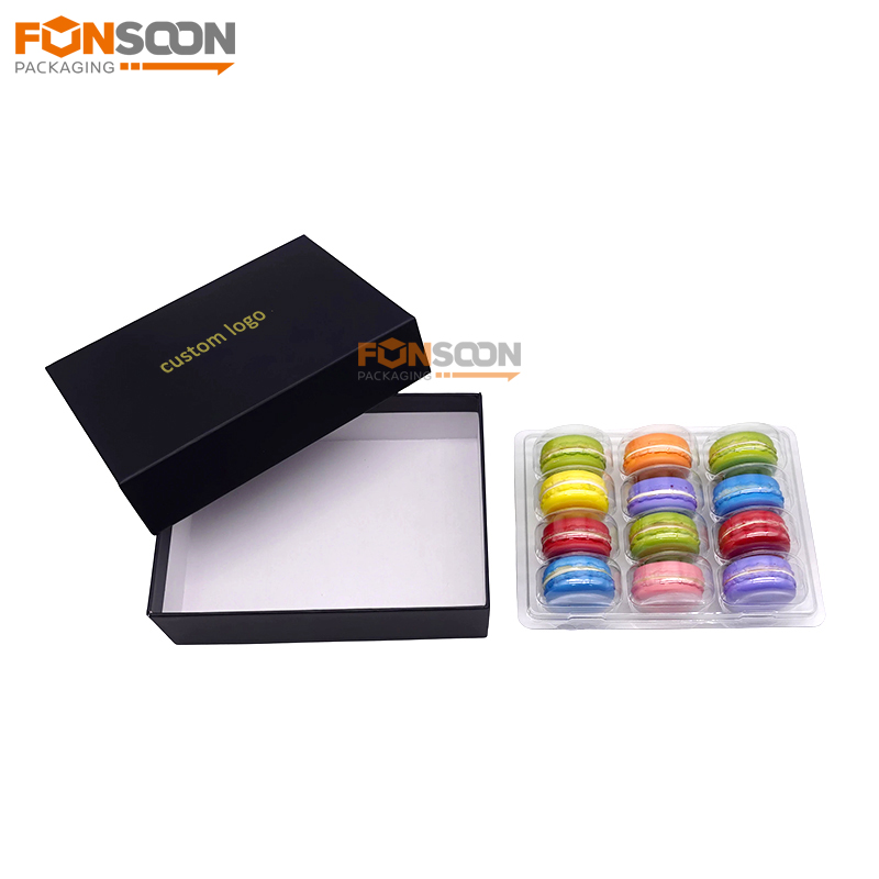 12 macaron luxury cardboard gift box with insert