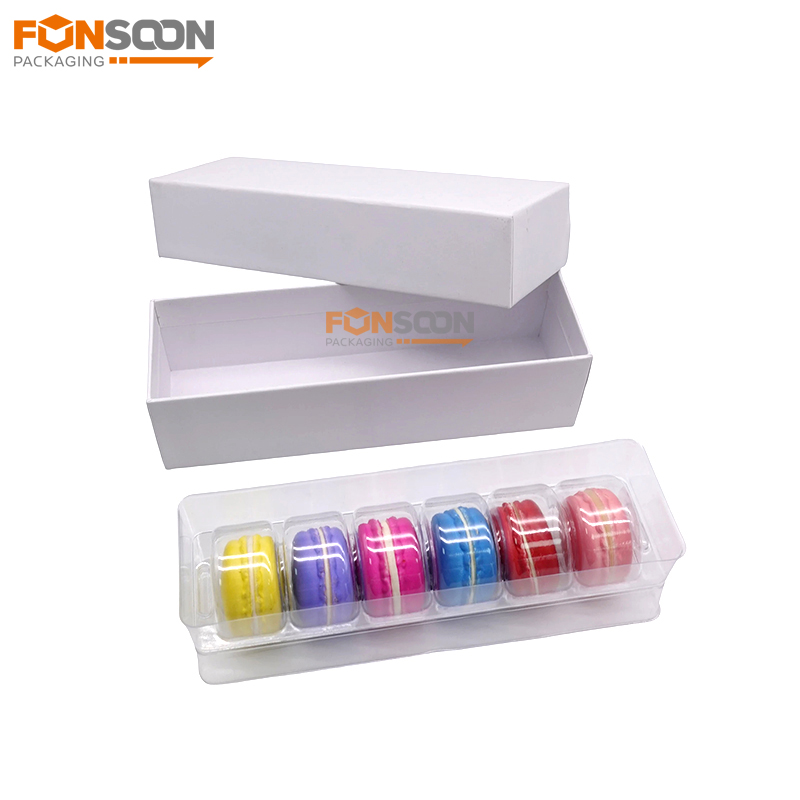 6 macaron luxury cardboard gift box with insert