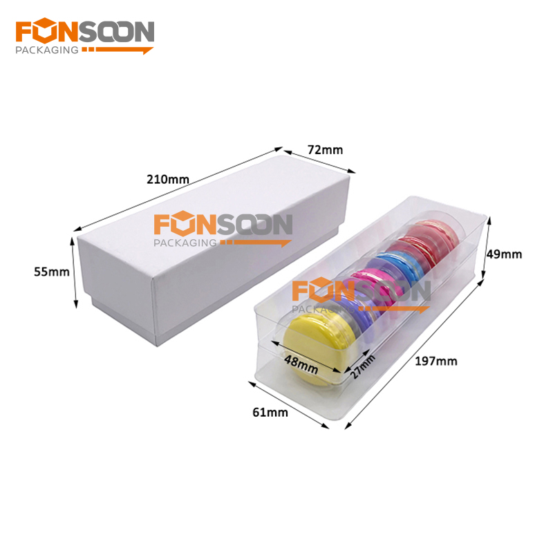 6 macaron luxury cardboard gift box with insert