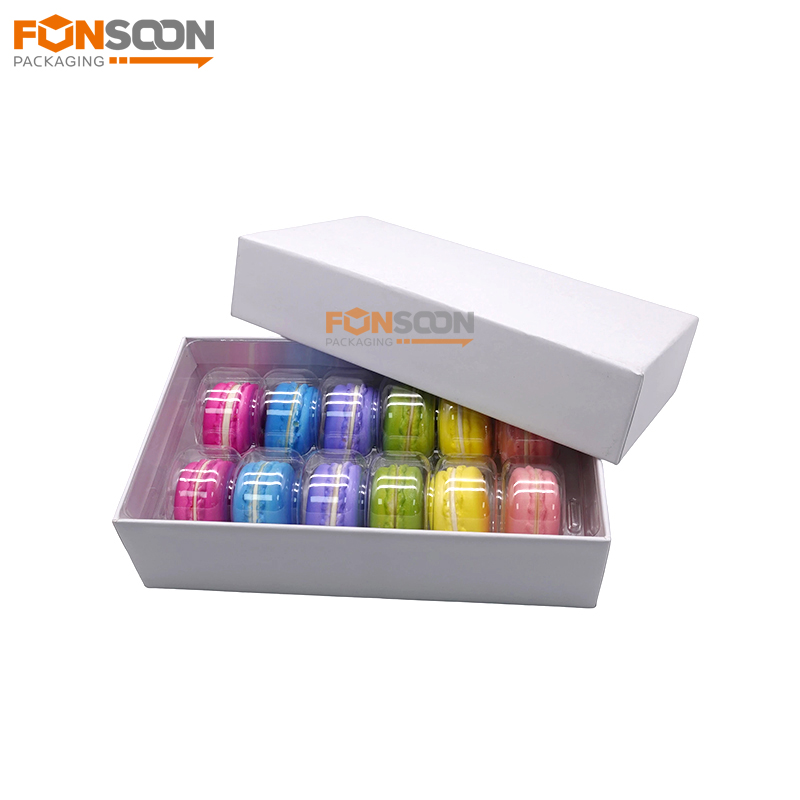 12 macaron luxury cardboard gift box with insert