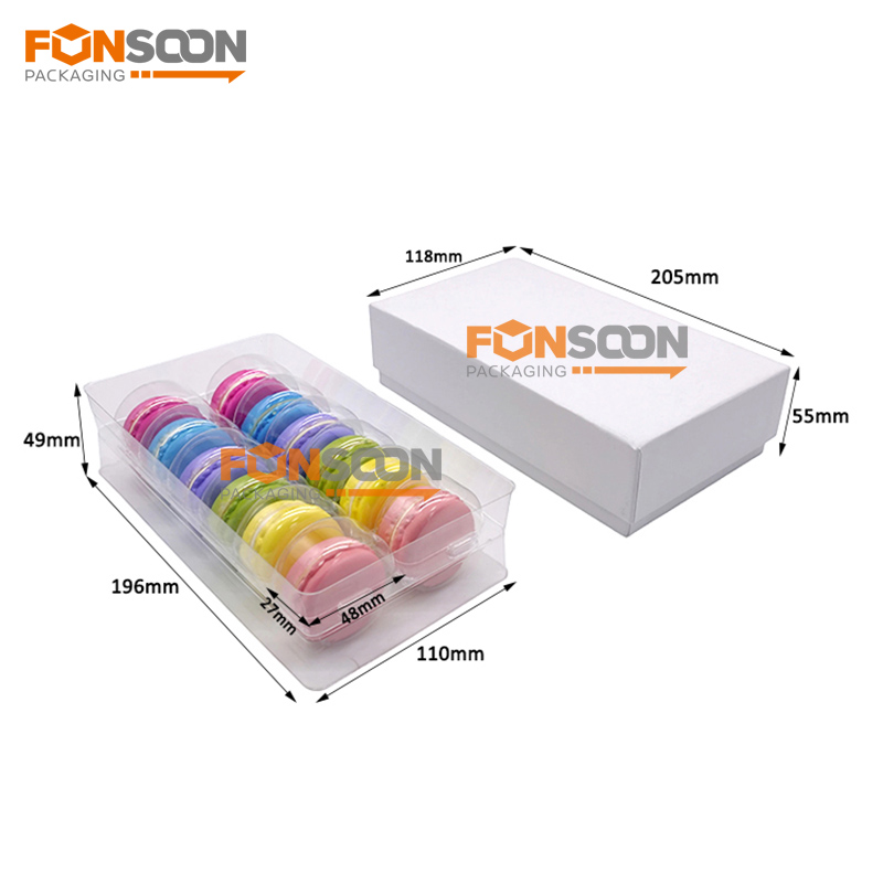 12 macaron luxury cardboard gift box with insert