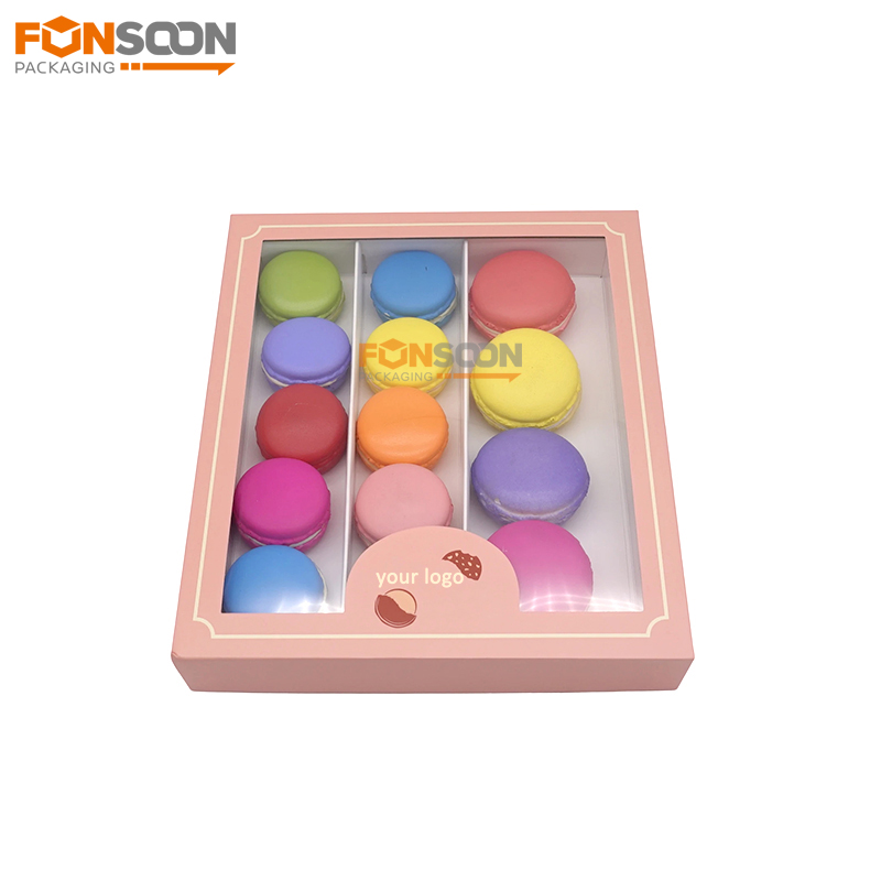 luxury cardboard cookie dessert gift box with window