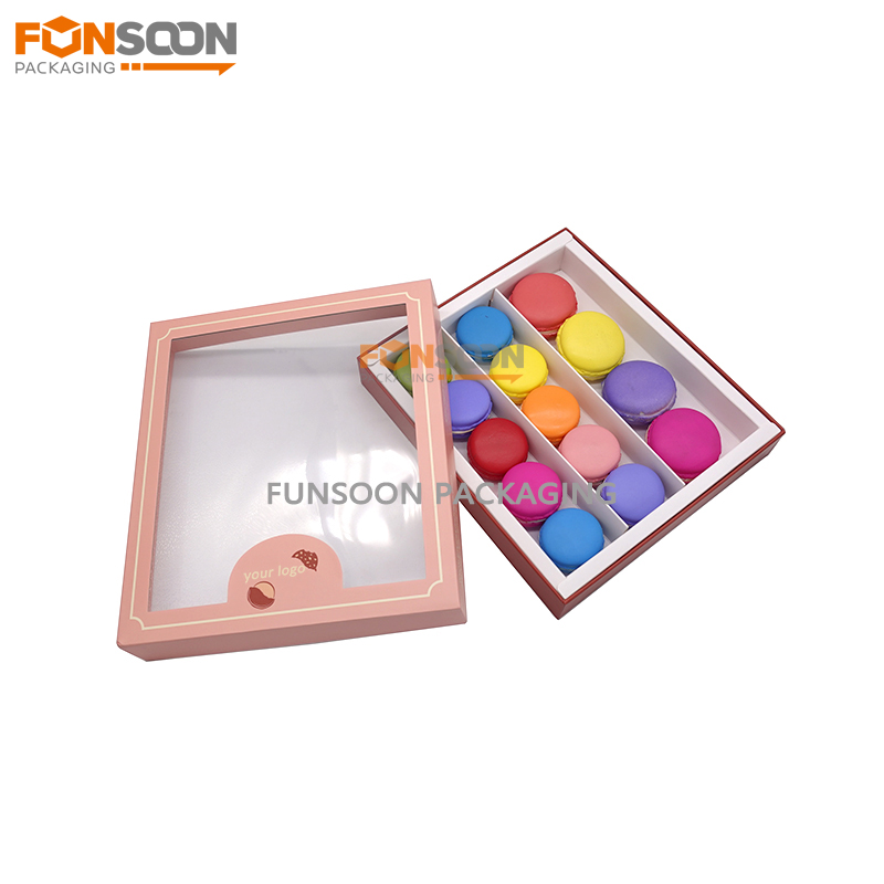 luxury cardboard cookie dessert gift box with window