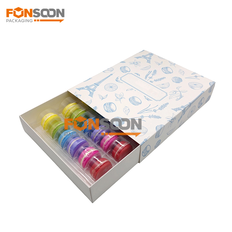 24 macarons Paper drawer box set