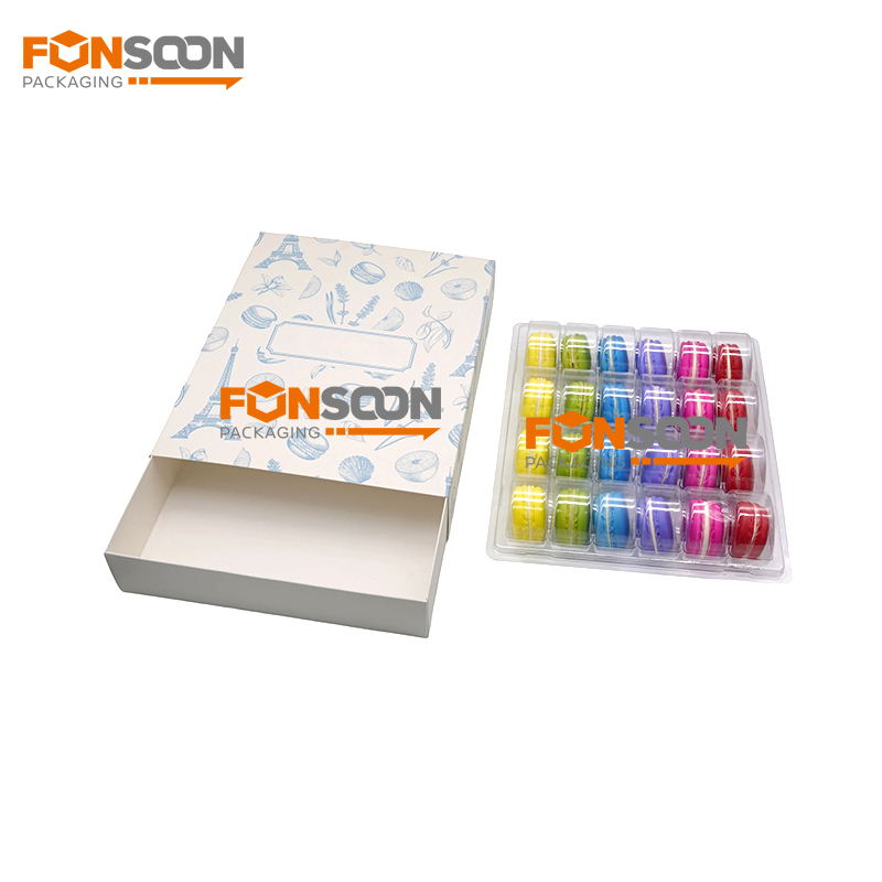 24 macarons Paper drawer box set