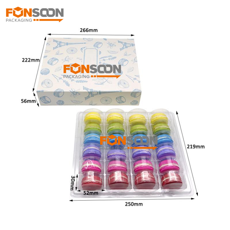 24 macarons Paper drawer box set