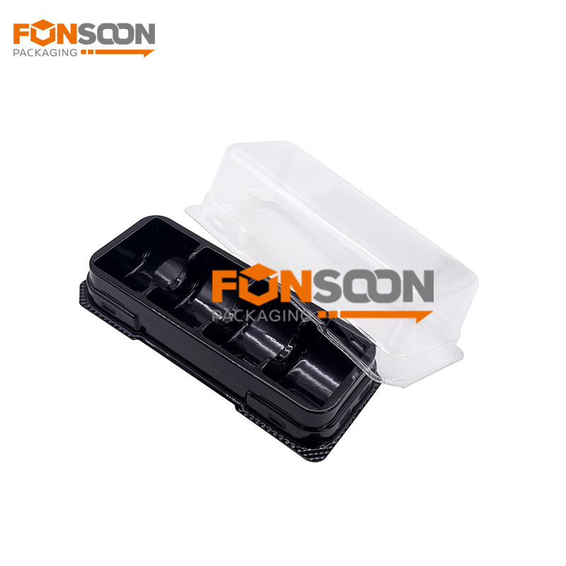 4 macarons plastic blister box