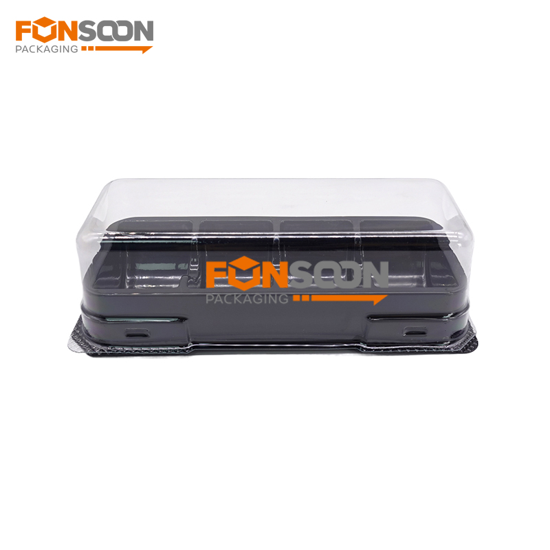 4 macarons plastic blister box