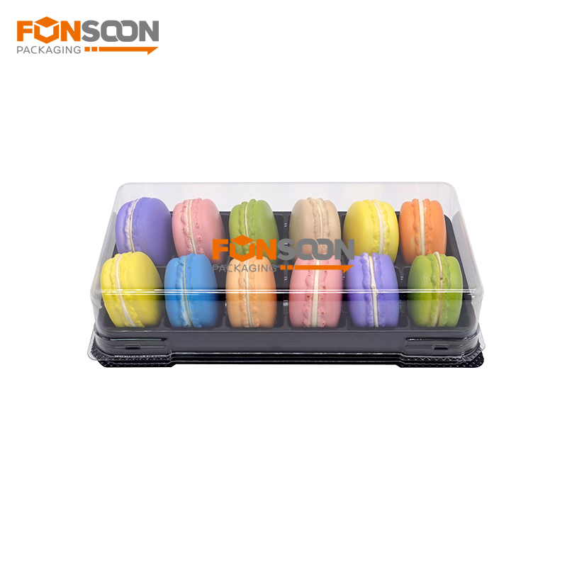 12 macarons plastic PET blister container