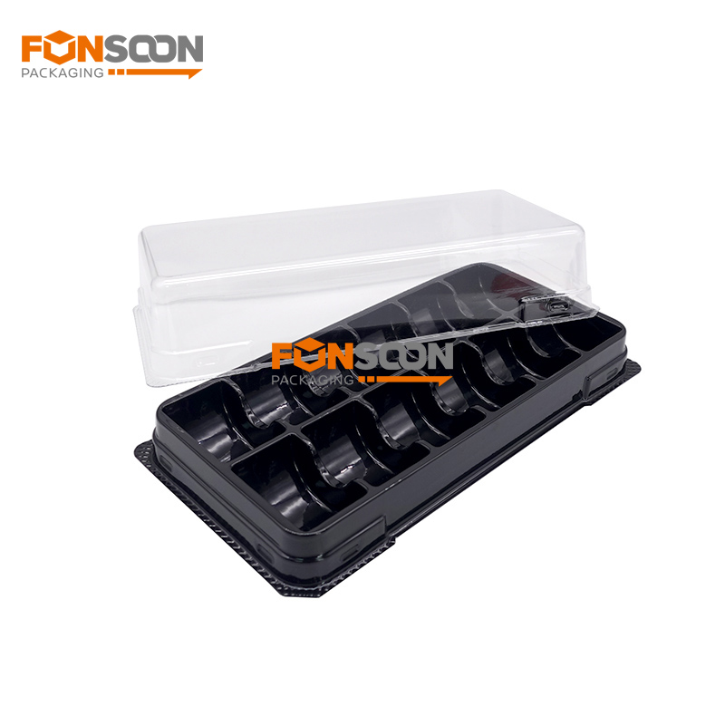 12 macarons plastic PET blister container