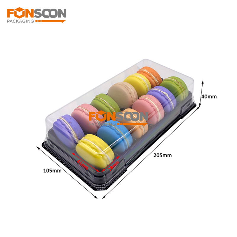 12 macarons plastic PET blister container