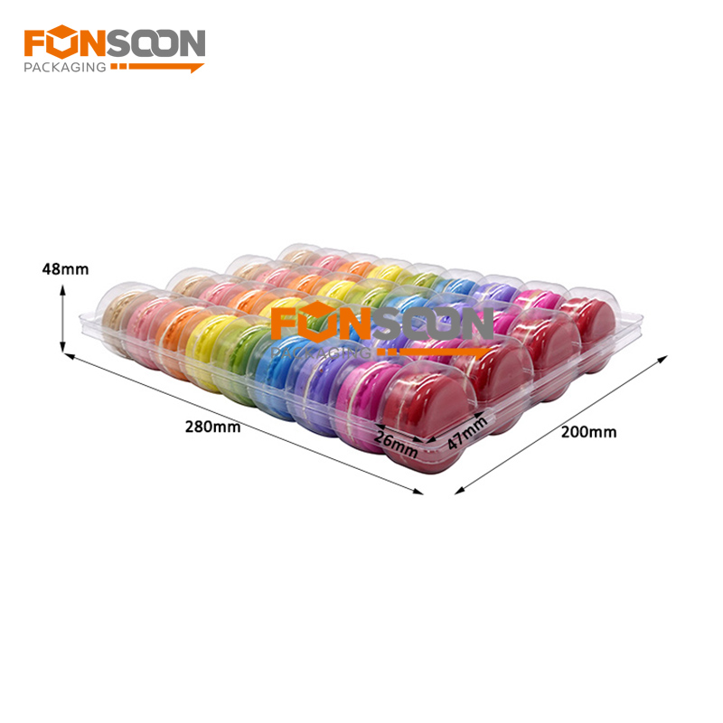36 Cavities macarons clear blister display tray