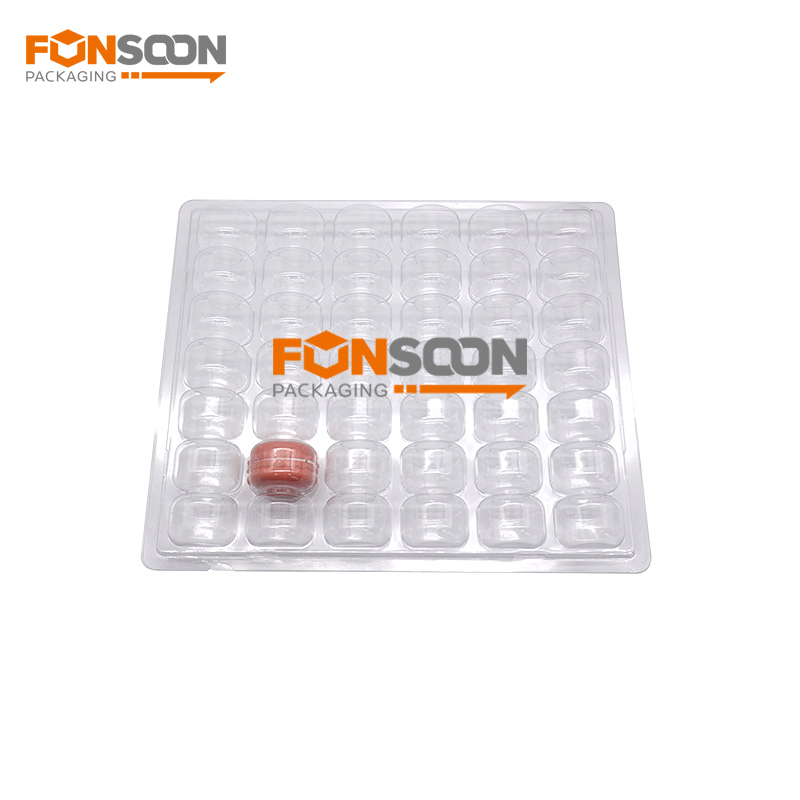 42 cells mini macarons clear blister display tray