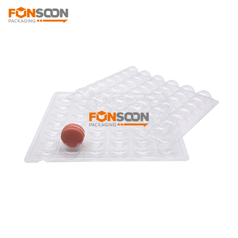 42 cells mini macarons clear blister display tray