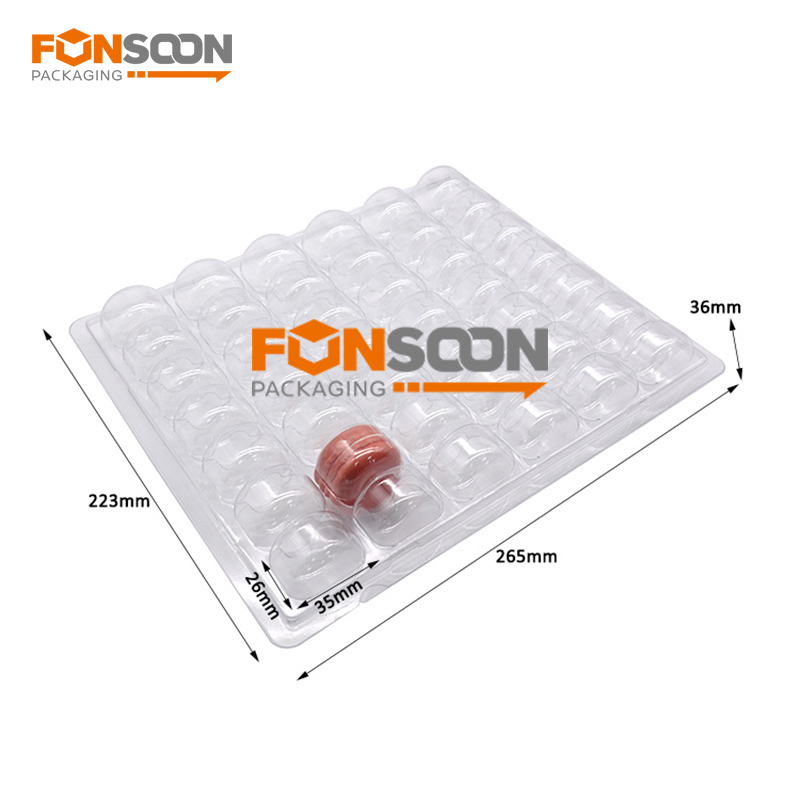 42 cells mini macarons clear blister display tray