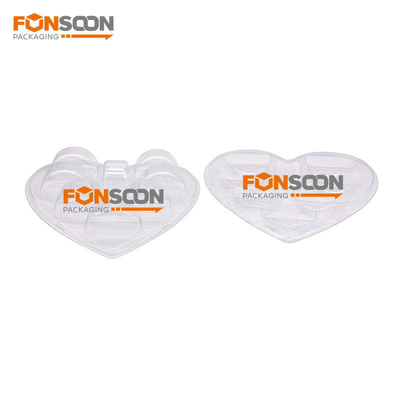 8 holes macaron blister heart shape trays
