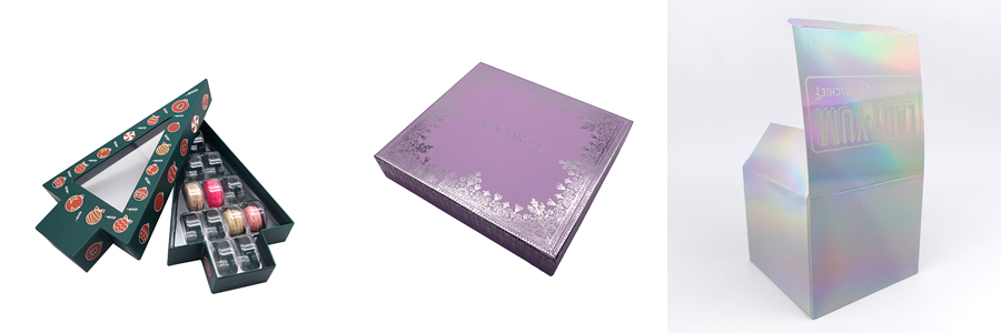 custom printing and finishing options for macaron packaging boxes