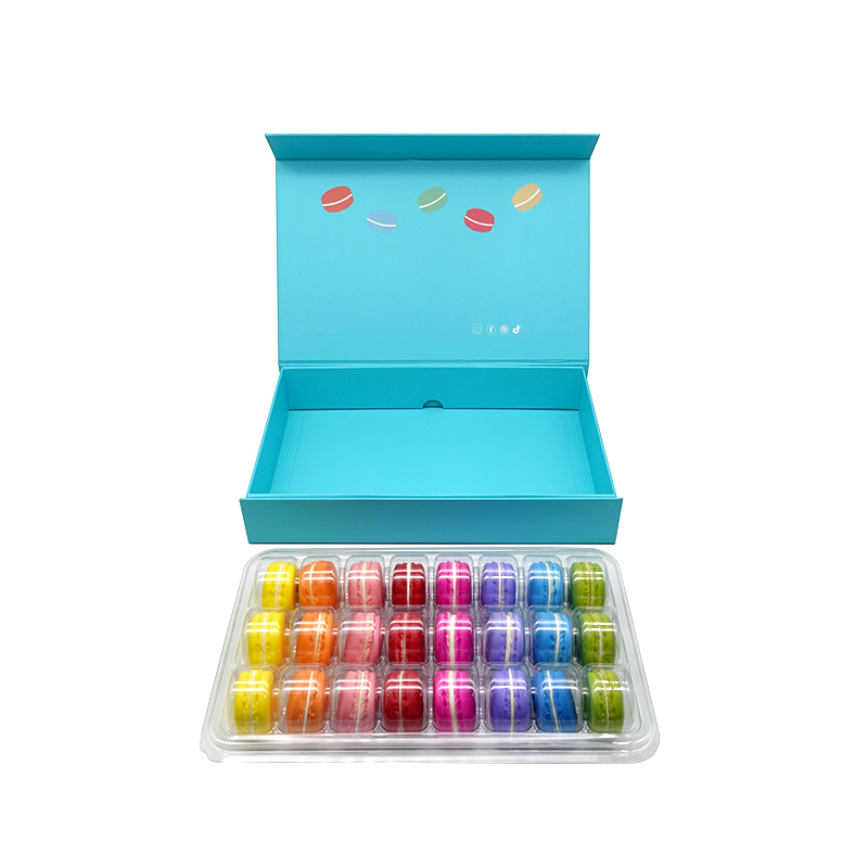 24 piece luxury macaron gift box packaging for dessert brands
