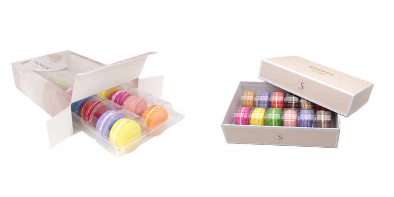 Folding paper box and luxury macaron gift box packaging