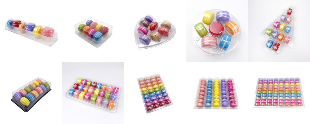 Custom macaron tray manufacturer with customized PET packaging solutions