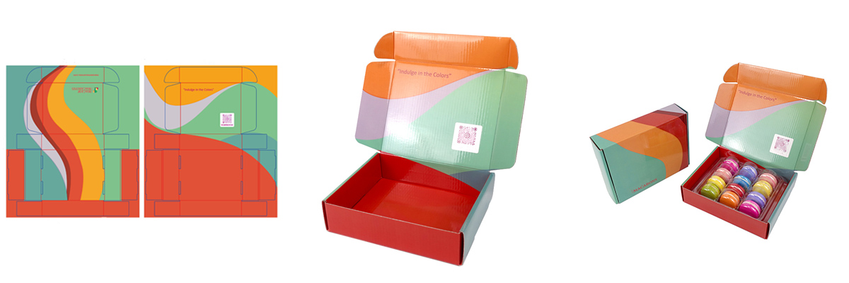 Custom macaron box structure design and packaging development