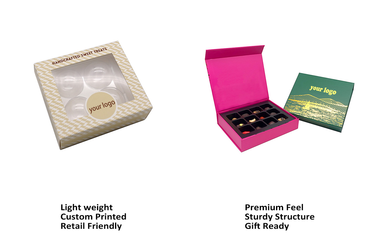 Chocolate truffle packaging for retail and premium gifts