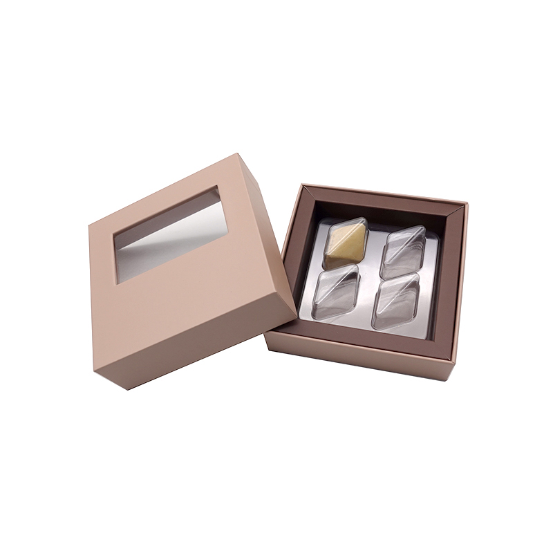 Rigid chocolate gift box with custom fitted PET insert tray Rigid chocolate gift box with custom fitted PET insert tray