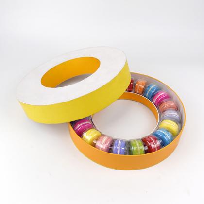 20 macaron round cardboard gift box