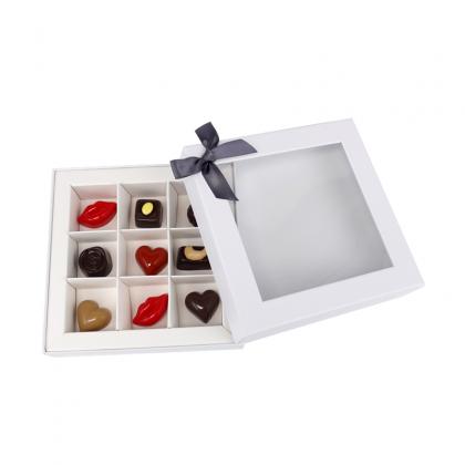 9 chocoalte sweet cardboard gift box