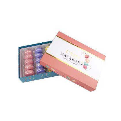 20 macarons cardboard gift box