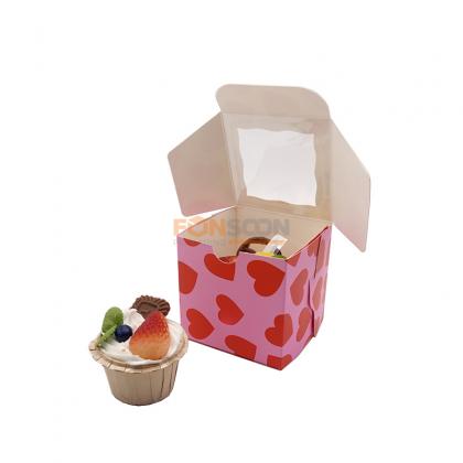 single Cupcakes paper box with window