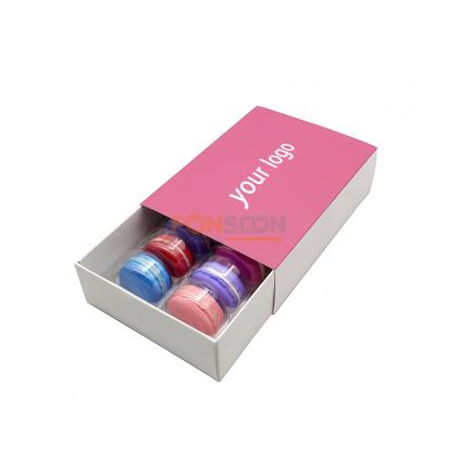 10 macaron paper gift box