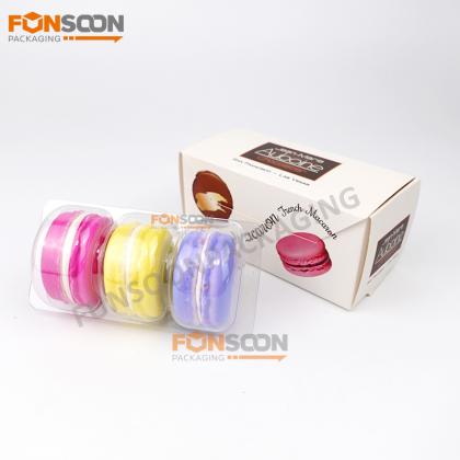 3 macarons paper box set