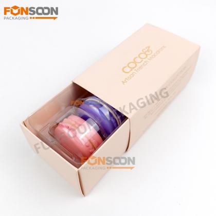 3 macarons paper drawer box