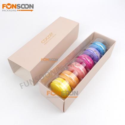 6 macaron paper drawer box with insert