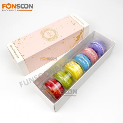 6 macaron paper drawer box with insert