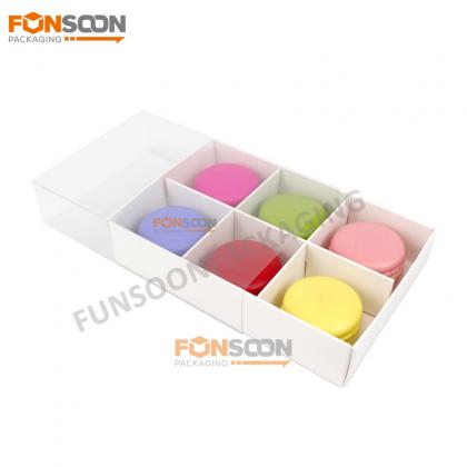 6 Count dessert paper drawer box with divider